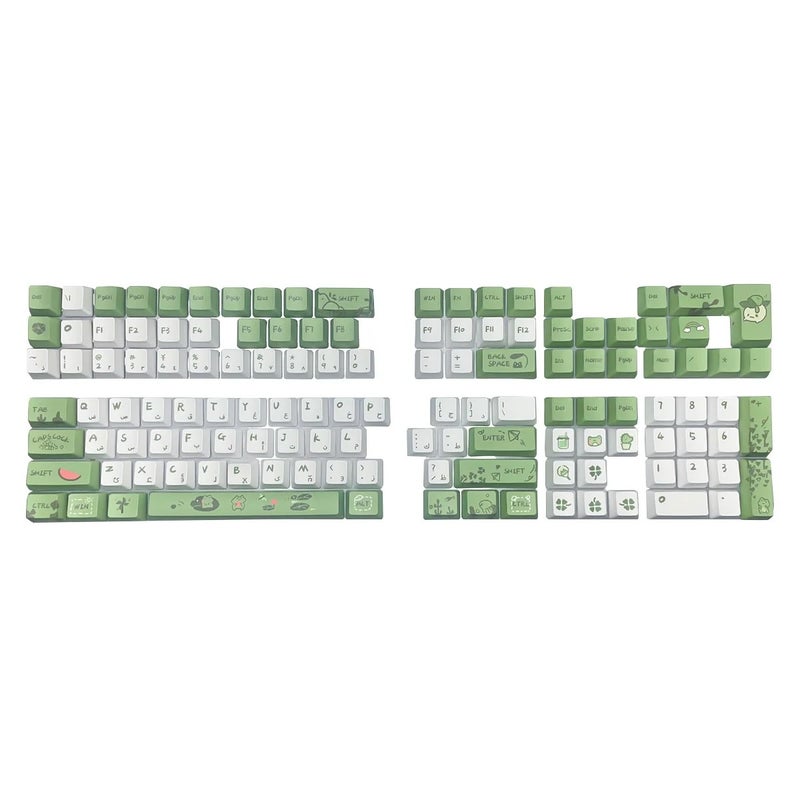 Bluejw Arabic Little Frog XDA PBT Sublimation Keycaps Set for DIY Gaming Mechanical Keyboards - Image 2